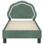 Preview: Kinderbettgestell mit Kopfteil Meergrün 70 x 140 cm Samt