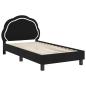 Preview: Kinderbettgestell mit Kopfteil Schwarz 80 x 160 cm Samt