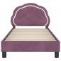 Preview: Kinderbettgestell mit Kopfteil Lila 80 x 160 cm Samt