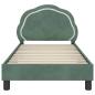 Preview: Kinderbettgestell mit Kopfteil Meergrün 80 x 160 cm Samt