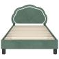 Preview: Kinderbettgestell mit Kopfteil Meergrün 80 x 200 cm Samt