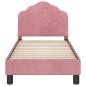 Preview: Kinderbettgestell mit Kopfteil Rosa 70 x 140 cm Samt
