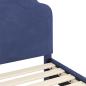 Preview: ARDEBO.de - Kinderbettgestell mit Kopfteil Polizeiblau 70 x 140 cm Samt