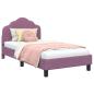 Preview: Kinderbettgestell mit Kopfteil Lila 80 x 160 cm Samt
