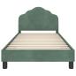 Preview: Kinderbettgestell mit Kopfteil Meergrün 90 x 200 cm Samt