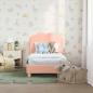 Preview: Kinderbettgestell mit Kopfteil Rosa 70 x 140 cm Schafstoff