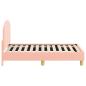 Preview: Kinderbettgestell mit Kopfteil Rosa 70 x 140 cm Schafstoff
