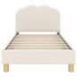 Preview: Kinderbettgestell mit Kopfteil Creme 80 x 160 cm Schafstoff