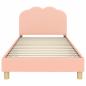 Preview: Kinderbettgestell mit Kopfteil Rosa 90 x 200 cm Schafstoff