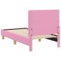 Preview: Kinderbettgestell mit Kopfteil Rosa 70 x 140 cm Stoff