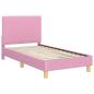 Preview: Kinderbettgestell mit Kopfteil Rosa 80 x 160 cm Stoff