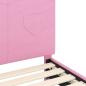 Preview: Kinderbettgestell mit Kopfteil Rosa 80 x 160 cm Stoff