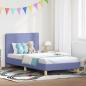 Preview: ARDEBO.de - Kinderbettgestell mit Kopfteil Jeans blau 80 x 200 cm Stoff