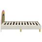 Preview: Kinderbettgestell mit Kopfteil Creme 70 x 140 cm Samt