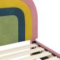 Preview: Kinderbettgestell mit Kopfteil Rosa 70 x 140 cm Samt