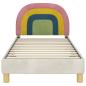 Preview: Kinderbettgestell mit Kopfteil Creme 80 x 160 cm Samt