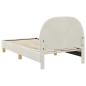 Preview: Kinderbettgestell mit Kopfteil Creme 80 x 160 cm Samt