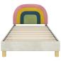 Preview: Kinderbettgestell mit Kopfteil Creme 90 x 200 cm Samt