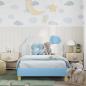 Preview: Kinderbettgestell mit Kopfteil Blau 80 x 200 cm PU