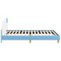 Preview: ARDEBO.de - Kinderbettgestell mit Kopfteil Blau 90 x 200 cm PU