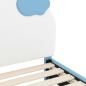 Preview: Kinderbettgestell mit Kopfteil Blau 90 x 200 cm PU