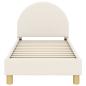 Preview: Kinderbettgestell mit Kopfteil Creme 70 x 140 cm Schafstoff