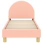 Preview: Kinderbettgestell mit Kopfteil Rosa 70 x 140 cm Schafstoff