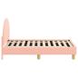 Preview: Kinderbettgestell mit Kopfteil Rosa 70 x 140 cm Schafstoff