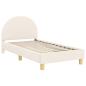 Preview: Kinderbettgestell mit Kopfteil Creme 80 x 160 cm Schafstoff