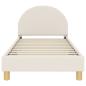 Preview: Kinderbettgestell mit Kopfteil Creme 80 x 160 cm Schafstoff
