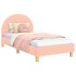 Preview: Kinderbettgestell mit Kopfteil Rosa 80 x 160 cm Schafstoff