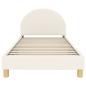 Preview: Kinderbettgestell mit Kopfteil Creme 90 x 190 cm Schafstoff