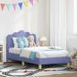 Preview: ARDEBO.de - Kinderbettgestell mit Kopfteil Jeans blau 80 x 160 cm Stoff