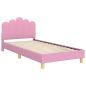 Preview: Kinderbettgestell mit Kopfteil Rosa 90 x 190 cm Stoff