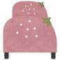 Preview: Kinderbettgestell mit Kopfteil Rosa 70 x 140 cm Samt