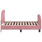 Preview: Kinderbettgestell mit Kopfteil Rosa 70 x 140 cm Samt