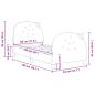 Preview: Kinderbettgestell mit Kopfteil Rosa 80 x 160 cm Samt