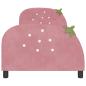 Preview: Kinderbettgestell mit Kopfteil Rosa 80 x 200 cm Samt