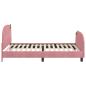 Preview: Kinderbettgestell mit Kopfteil Rosa 90 x 190 cm Samt