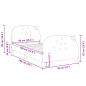 Preview: Kinderbettgestell mit Kopfteil Rosa 90 x 190 cm Samt