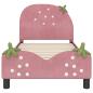 Preview: Kinderbettgestell mit Kopfteil Rosa 80 x 160 cm Samt