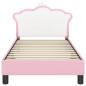 Preview: Kinderbettgestell mit Kopfteil mit Kopfteil Rosa 80 x 160 cm PU