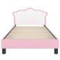 Preview: Kinderbettgestell mit Kopfteil mit Kopfteil Rosa 90 x 200 cm PU