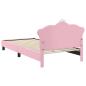 Preview: Kinderbettgestell mit Kopfteil mit Kopfteil Rosa 90 x 200 cm PU