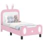 Preview: Kinderbettgestell mit Kopfteil Rosa 70 x 140 cm PU