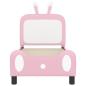Preview: Kinderbettgestell mit Kopfteil Rosa 70 x 140 cm PU