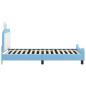 Preview: Kinderbettgestell mit Kopfteil mit Kopfteil Blau 80 x 200 cm PU
