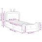 Preview: Kinderbettgestell mit Kopfteil Hellgrau 90 x 190 cm PU