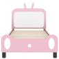 Preview: Kinderbettgestell mit Kopfteil mit Kopfteil Rosa 90 x 200 cm PU