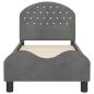 Preview: Kinderbettgestell mit Kopfteil Dunkelgrau 70 x 140 cm Samt